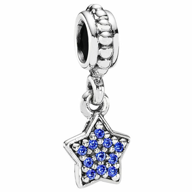 Pendentif à breloques en argent Sterling 925, lanternes en forme de cœur, de lune, d'étoile, de fleur, perles adaptées à un Bracelet de bijoux à la , DIY: 11