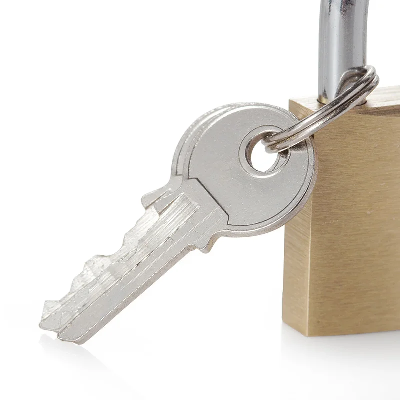 Mini Copper Case Drawer Lock Suitcase Key Padlock Backpack Jewelry Box Cabinet Lock Strap with 3 Keys