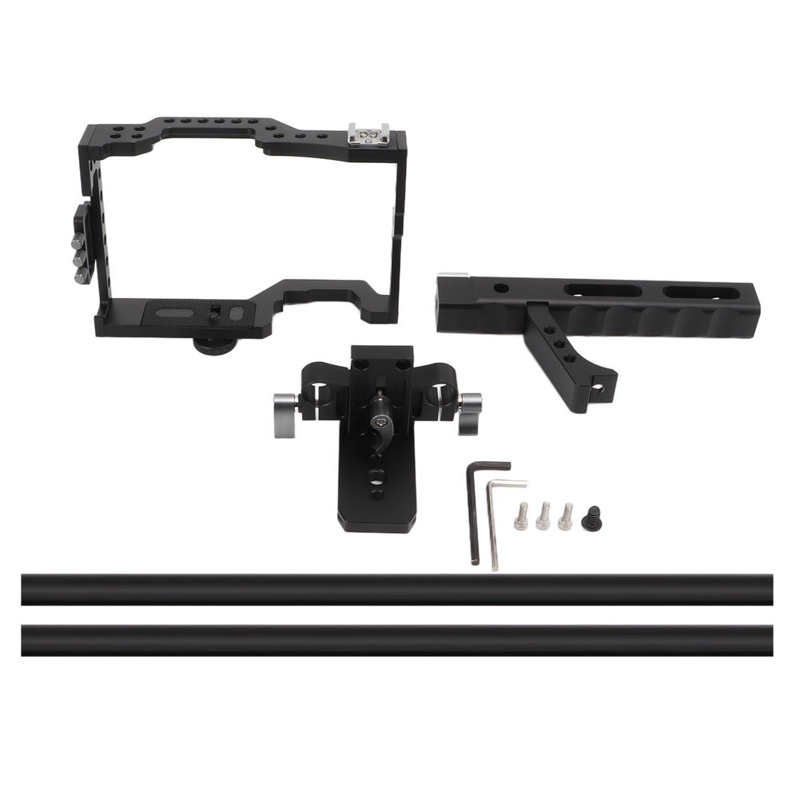 Aluminium Camera Cage Rig Met Top Handvat Voor A7 A7II A7S A7SII A7R A7RII A6000 A6300 A6600 A6400 A7C