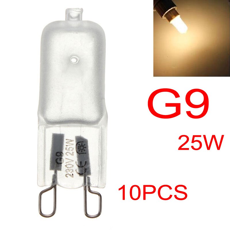 10Pcs G9 Halogeen Lampen 230-240V 25W/ 40W Frosted/Transparant Capsule Case led Lampen Verlichting Warm Wit Voor Thuis Keuken: 25W Frosted