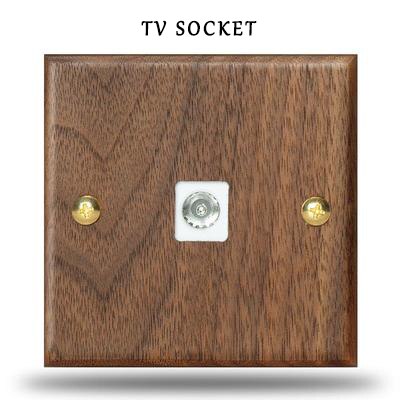 rote veggbryter, årgang vippebryter til veggplate 220v trepanel 1/2/3/4 gjeng .2 veis 10a rote skrue bryter, retro stil lysbryter: Tv-uttak