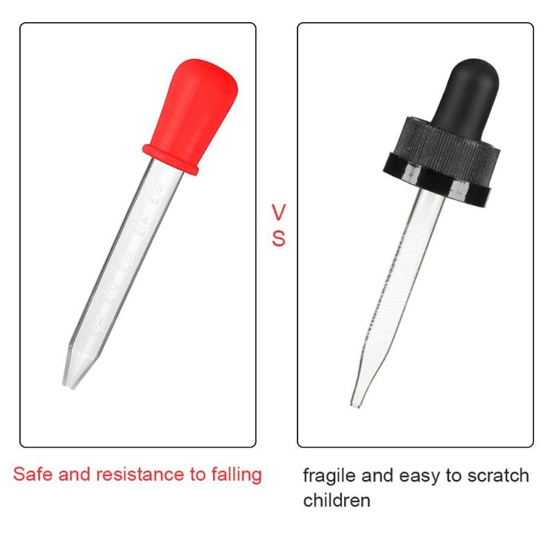 5Ml Siliconen Pipette Liquid Voedsel Dropper Plastic Babyvoeding Afdruipselglas Lepel Buret Baby Gebruiksvoorwerpen