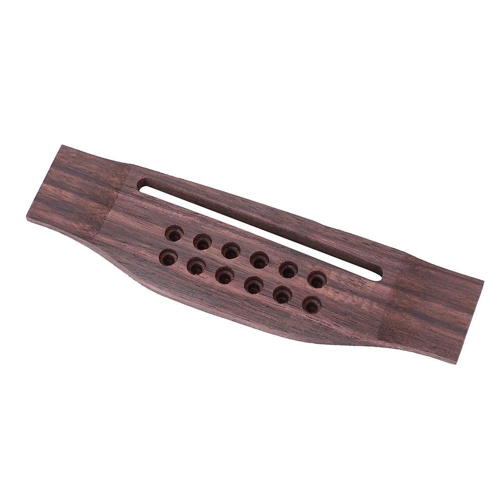 12-String Guitar Bridge Rosewood Acoustic Guitar Bridge Saddle Wood Guitar Bridge String Spacing 52mm