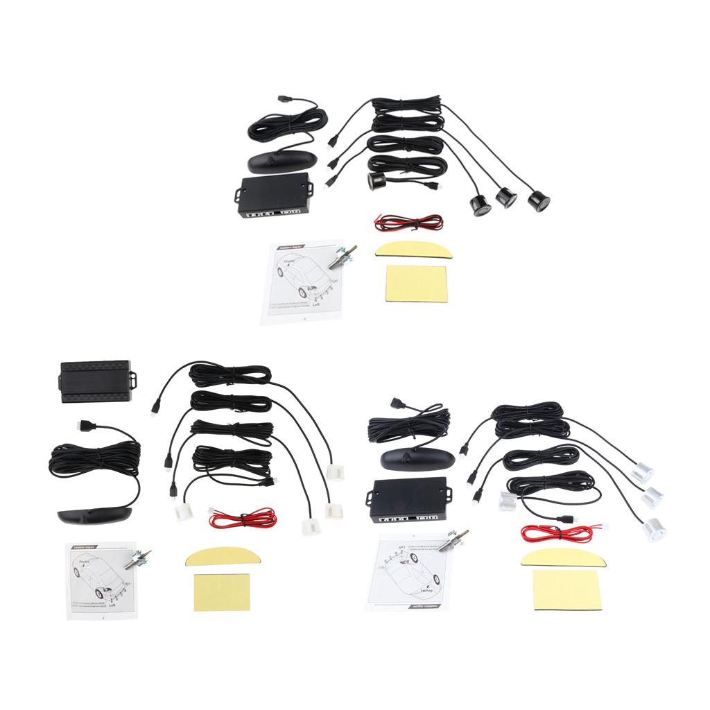 Parking Sensor Car Reverse Backup Rear Buzzer System Kit Alarm