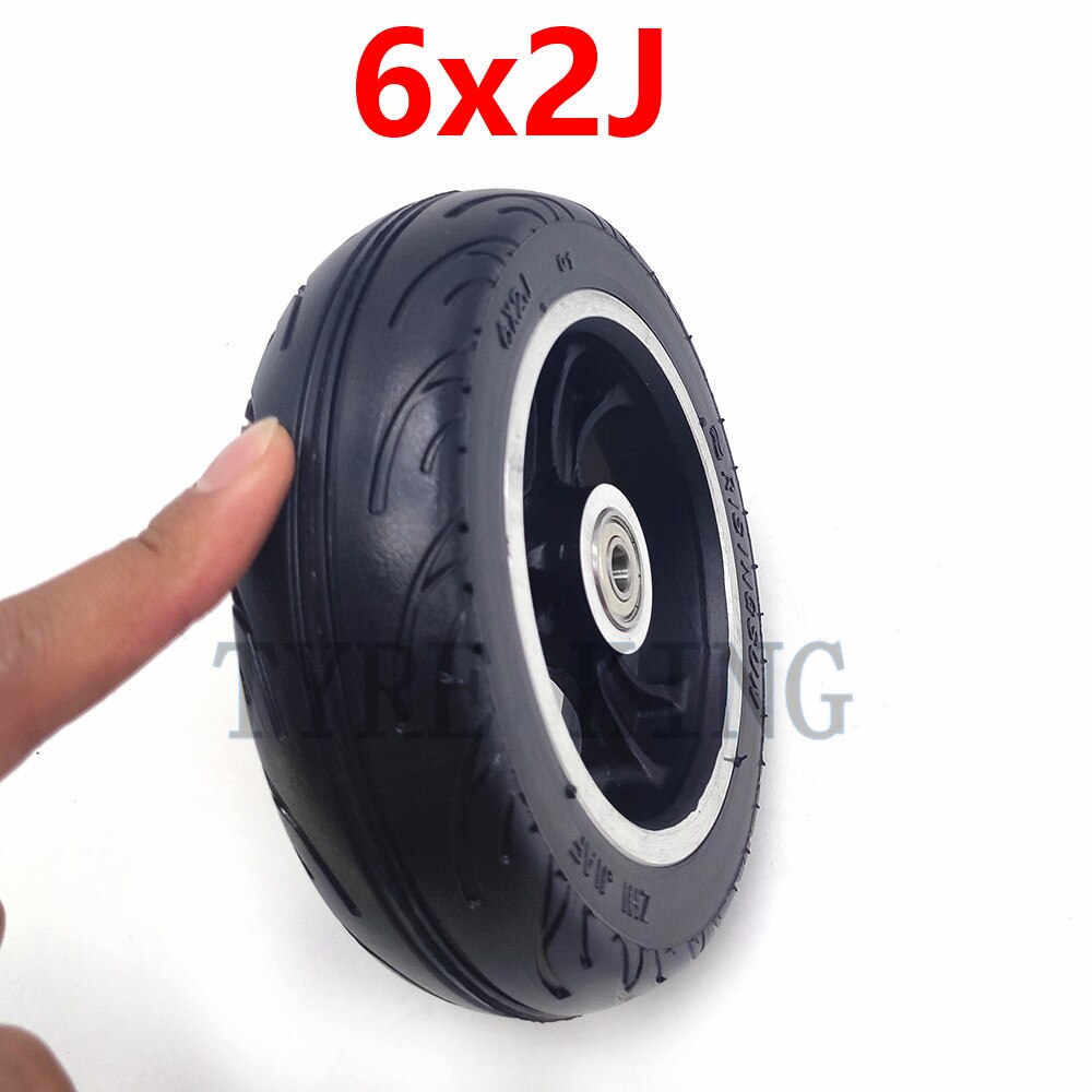 Pneu contínuo 6x2 da roda da prova de explosão 6 Polegada e aro contínuos da liga para a roda rápida f0, jackhot, scooter da fibra do carbono de nes