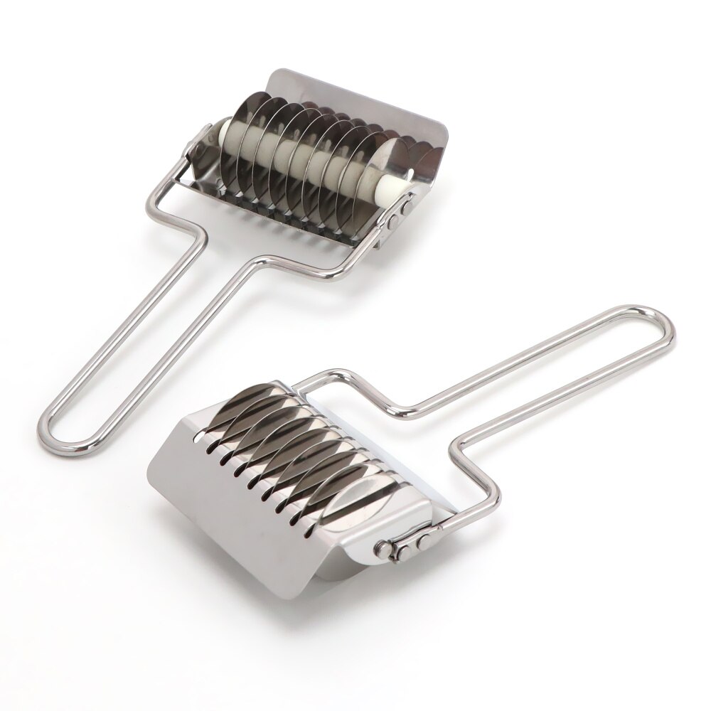 Pasta Noodle Cutter Stainless Steel Manual Noodle Lattice Roller Dough Cutter Pasta Spaghetti Maker Garlic Ginger Herb Mincer