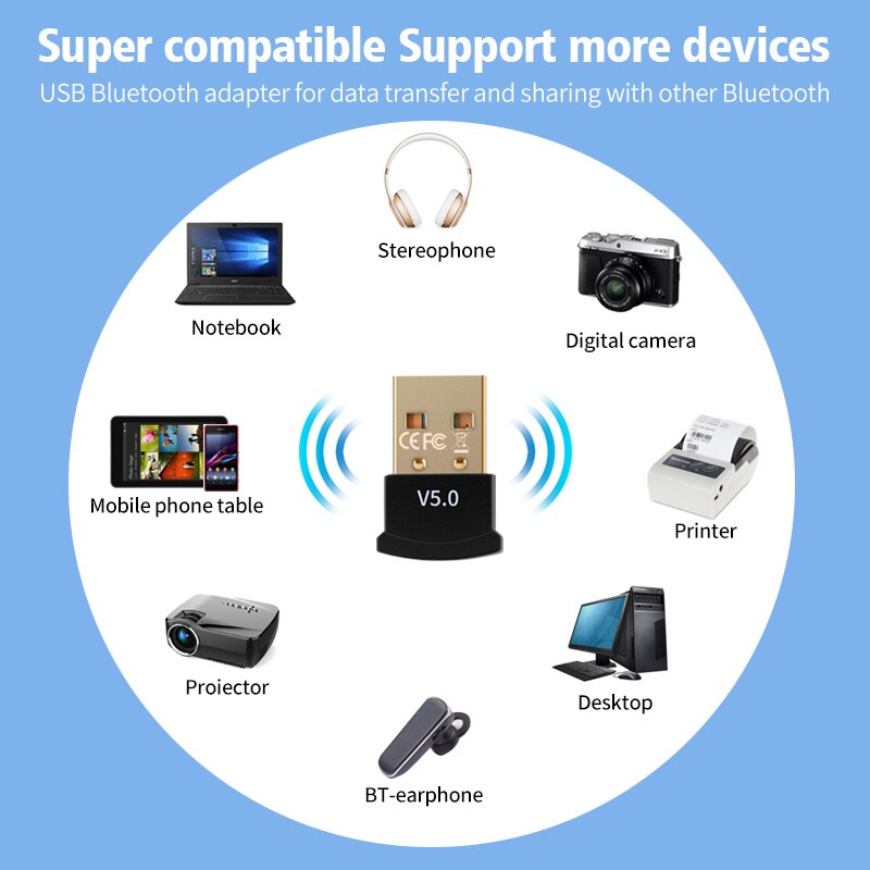 Wahre 5,0 Bluetooth Adapter USB Bluetooth Sender Für PC Computer Rezeptor Laptop Kopfhörer Audio- Drucker Daten Dongle Empfänger