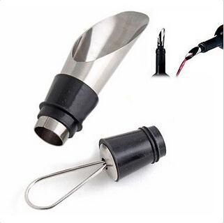 Estiloso verdor de vino de acero inoxidable, embudo de vino, Vaciador de botellas, tapón de vino, Plug Bar, herramientas Rolhas dos vinhos