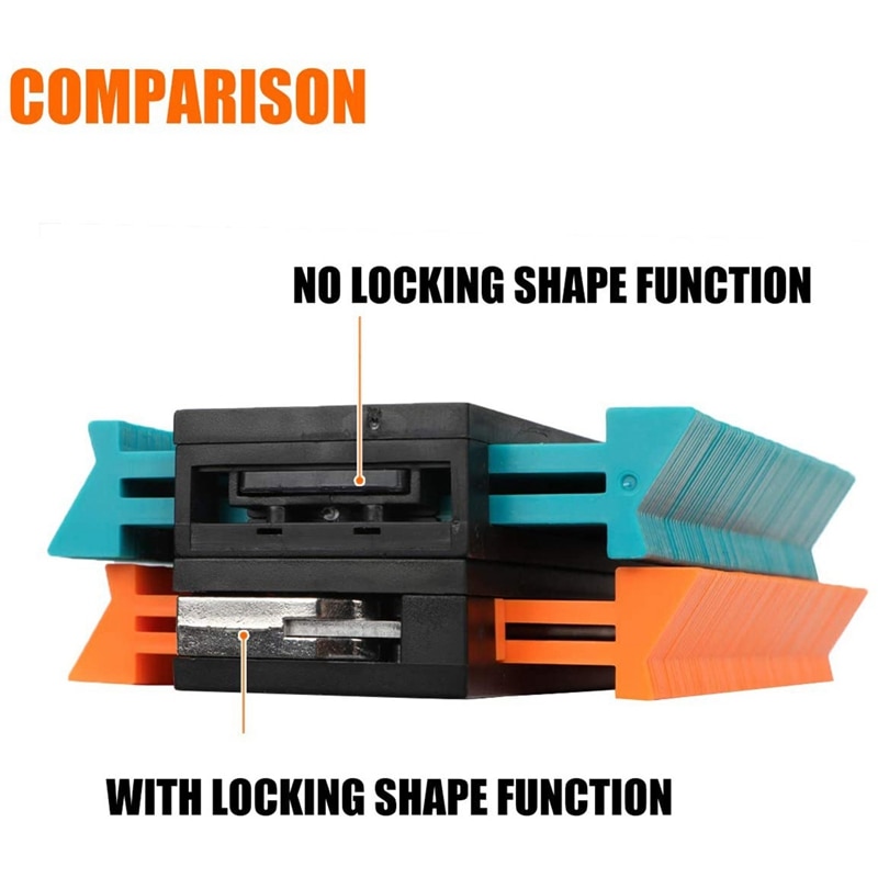 10 Inch Contour Gauge Profile Tool- Adjustable Lock-Precisely Copy Irregular Shape Duplicator