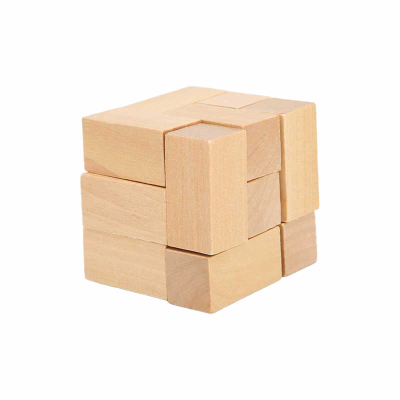 Brain Teaser Toy Educational Portable Brain Teaser Lock Composite Wood Intelligent for Elder for Travel
