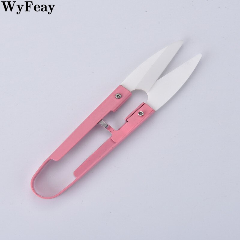 Ceramic U-shaped Knife Cross-stitch Embroidery Scissors Thread Head Yarn Fish Line Sewing Ceramic Yarn Shears Tools for Sewing