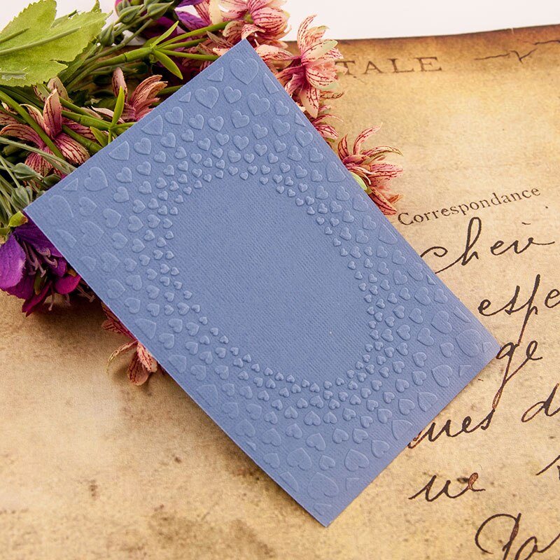 Love Heart Plastic Embossing folders Template for DIY Scrapbooking Crafts Making Photo Album Card Decoration