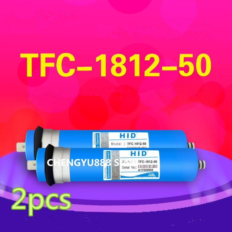 2 stk 50 gpd omvendt osmosefilter hid tfc -1812 -50g membran vandfiltre patroner ro system filtermembran