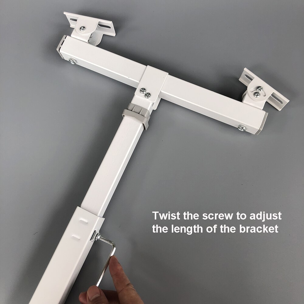 T-Shaped Telescopic CCTV Security Camera Bracket Extension 30-60cm Adjustable Double Camera Lifting Support Vertical Pole Stand