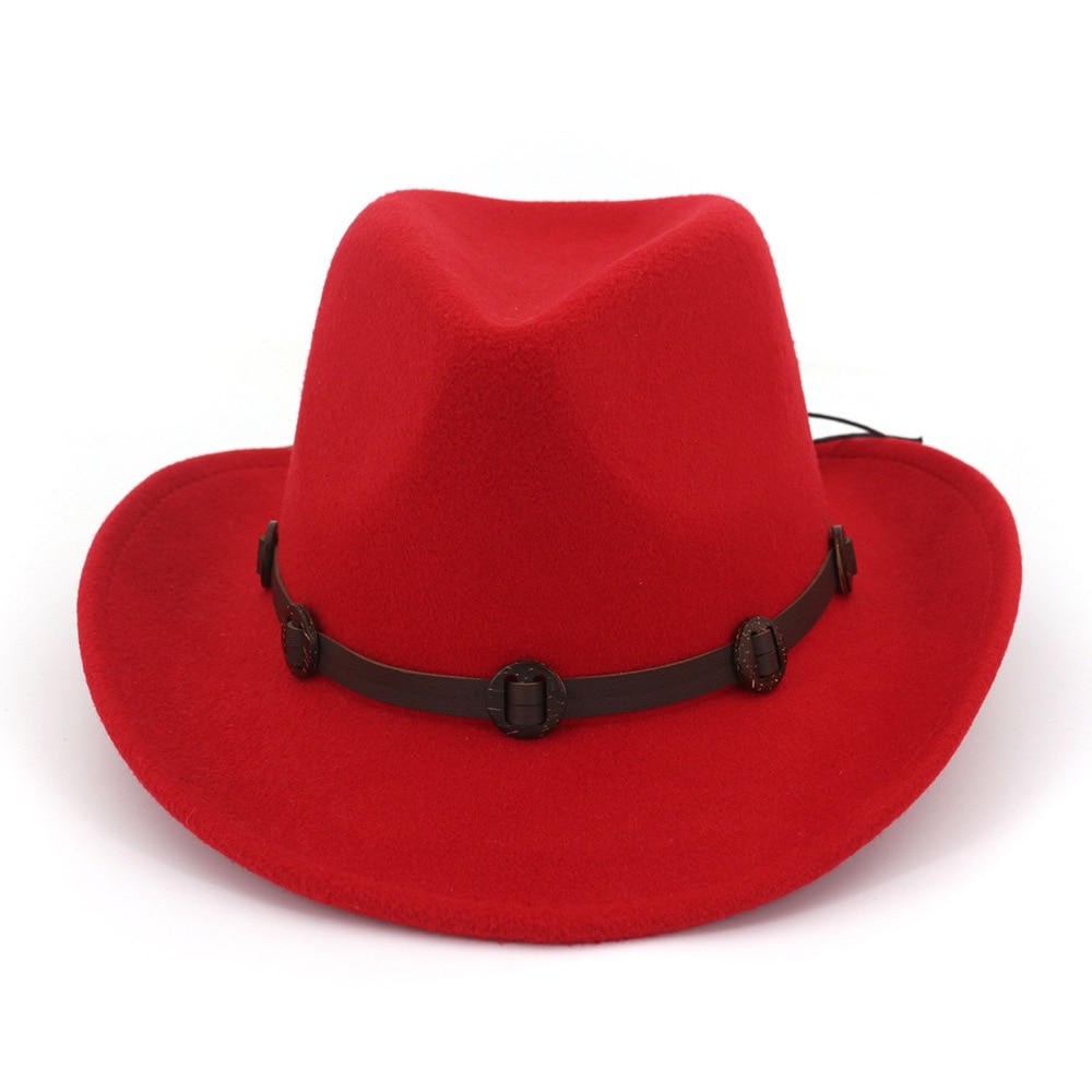 6 farver jazz fedora solhat mænd kvinder filt hatte bånd band western cowboy hat sort trilby bowler hat til unisex  ae0001