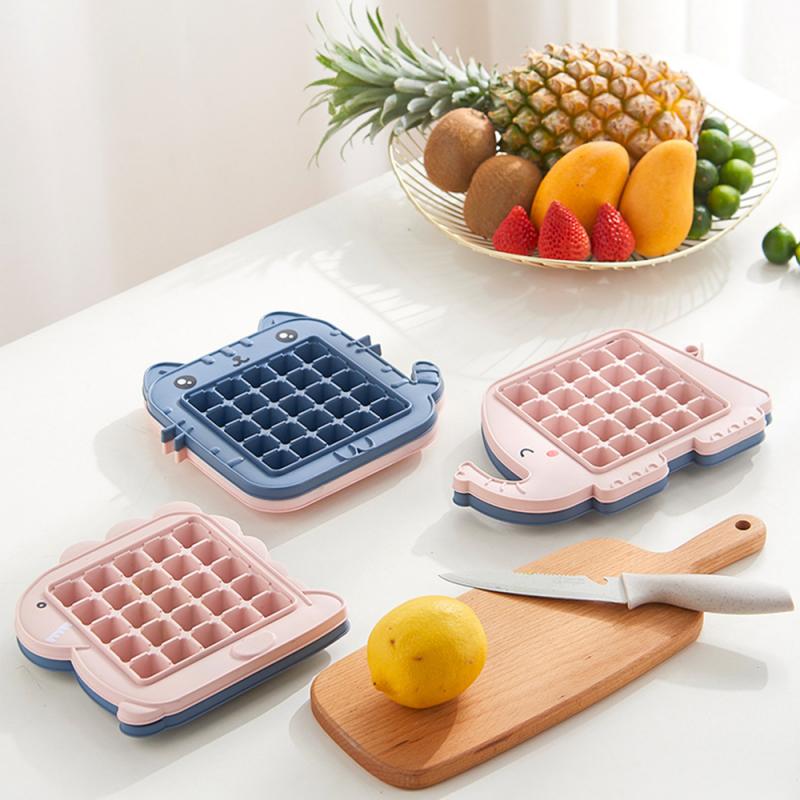 Cubitos de hielo caseros de estilo lindo para el hogar, pequeño congelador, nevera, cubito de hielo congelado, molde de cubitos de hielo de animales de dibujos animados, rejilla de hielo, herramientas de cocina