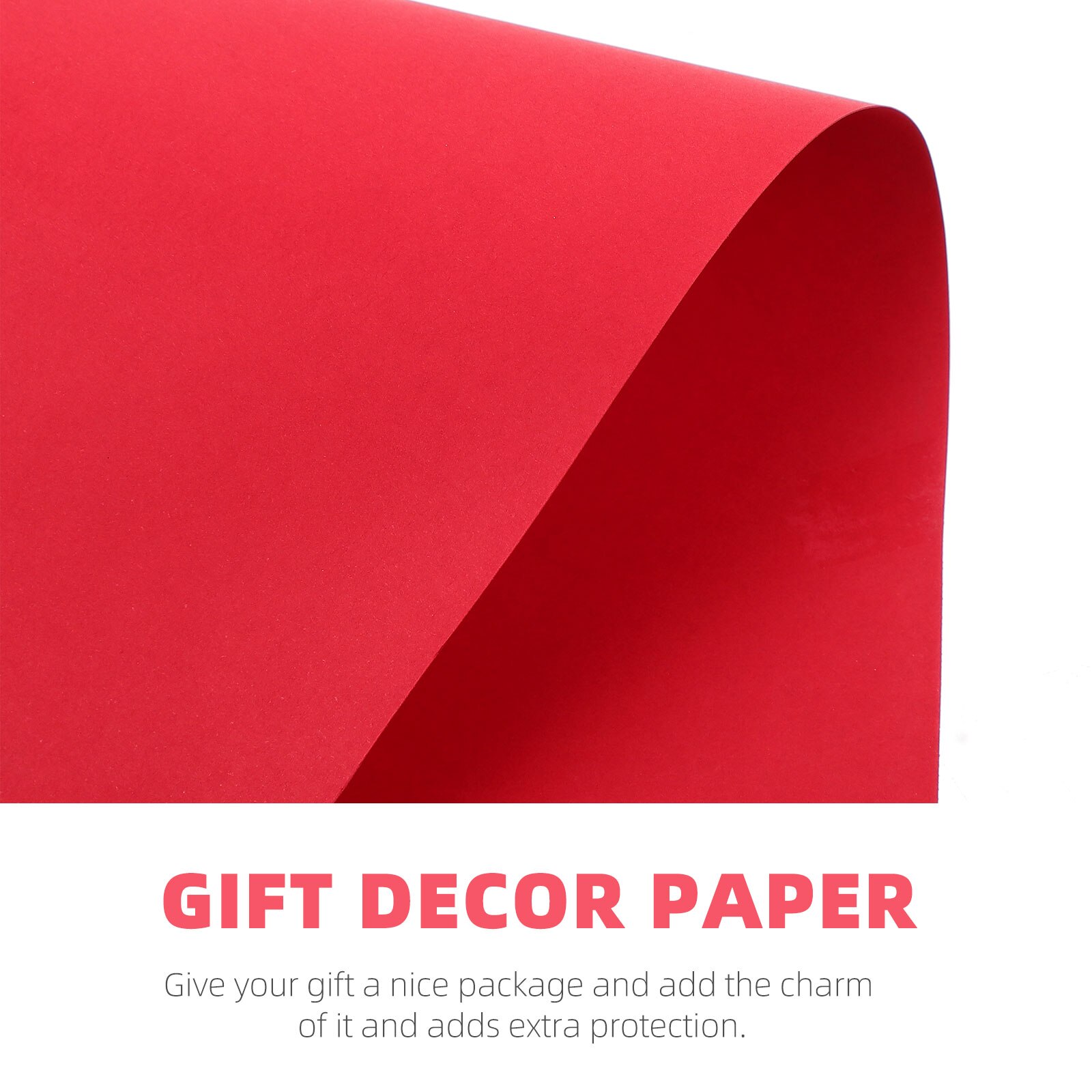 1 Roll Eenvoudige Pakket Kraftpapier Boeket Verpakking Kraftpapier Decor (Rood)