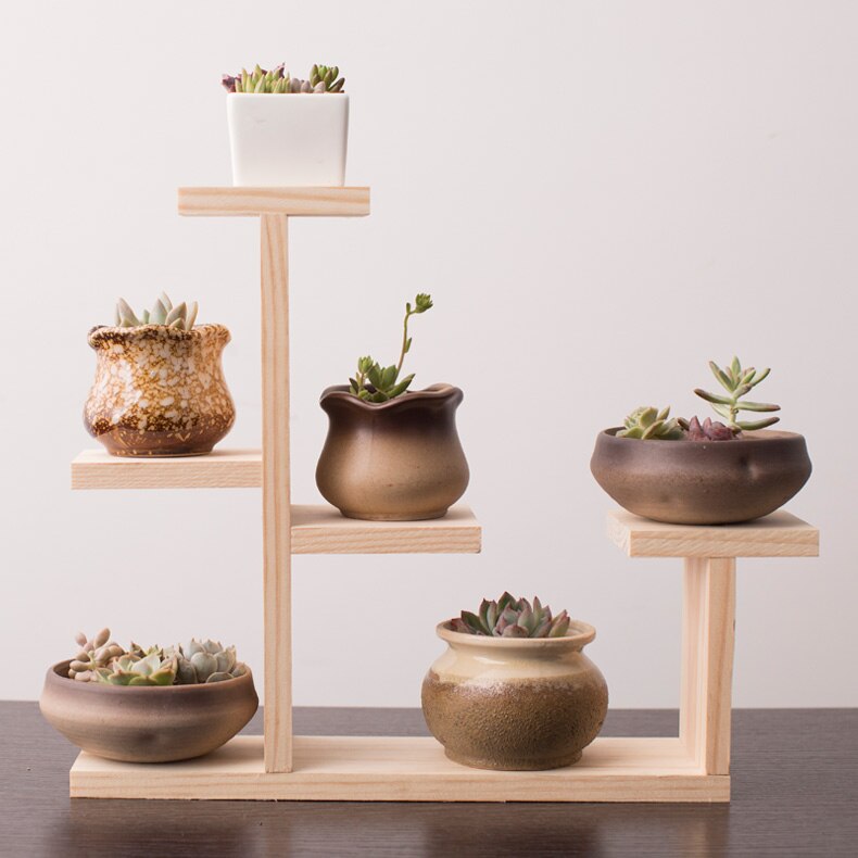 Desktop Bay Window Table More Meat Flower Shelf Indoor Living Room Small Flower Stand Balcony Flower Pot Rack Storage Decoration