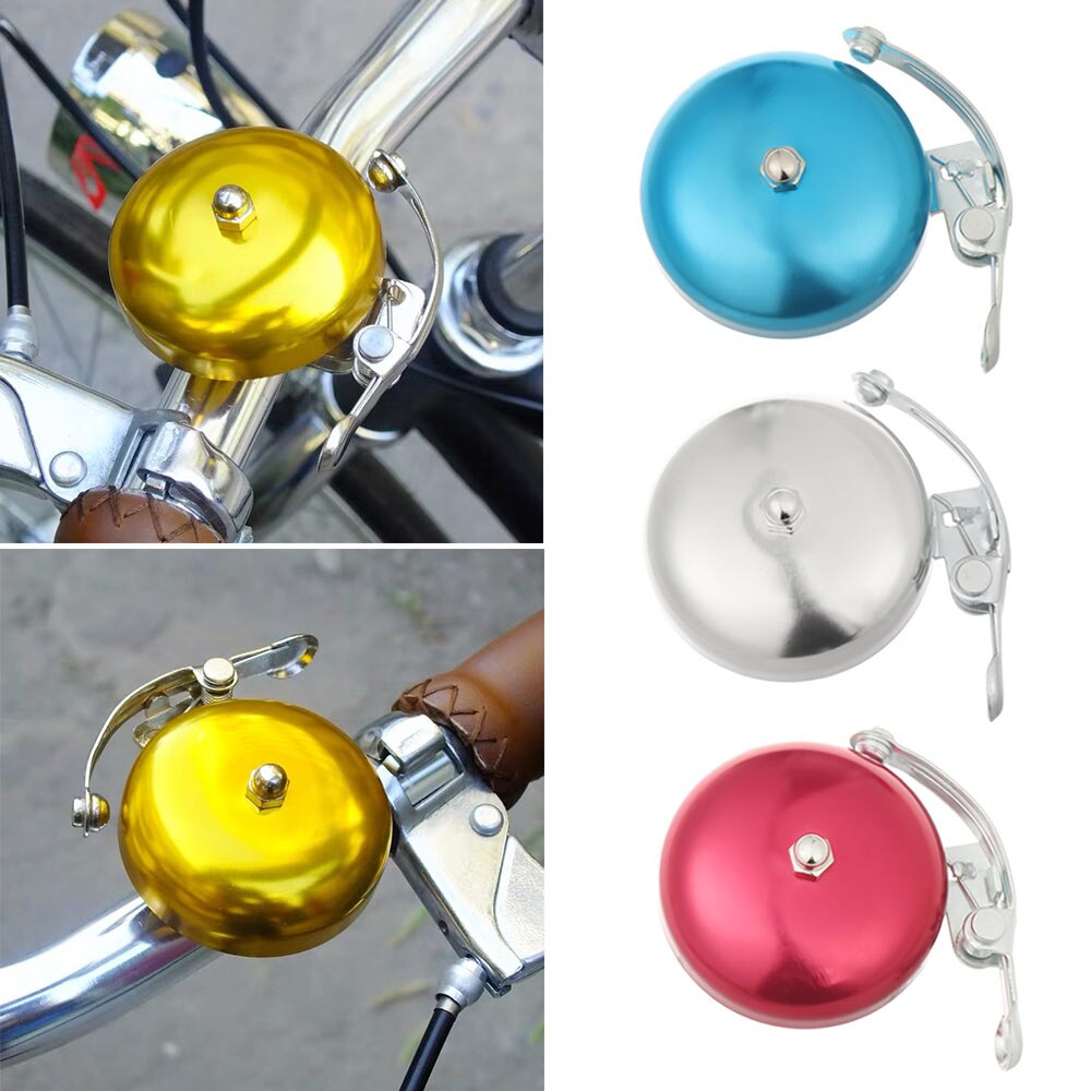 Universal Retro Gold Silver Brass Bicycle Bell Safety Warning Sound Loudly Horn Bell Mountain Bike Cycling Reminder Accessory