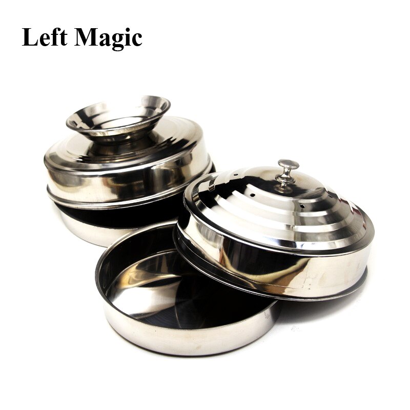 Fire Dove Pan Fire Dove Pan Double Load Magic Tricks Silver Double Layer Stage Magic Appearing Tricks Illusion Accessories