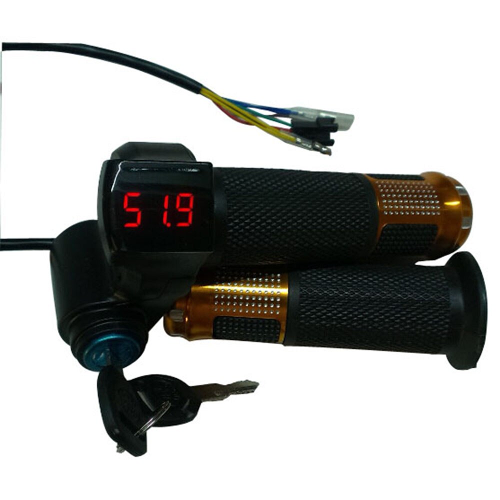 24v/36v/48v/60v/72v twist gasspjæld ebike med batteri magt lcd display switch håndtag til elektrisk cykel / scooter / ebike
