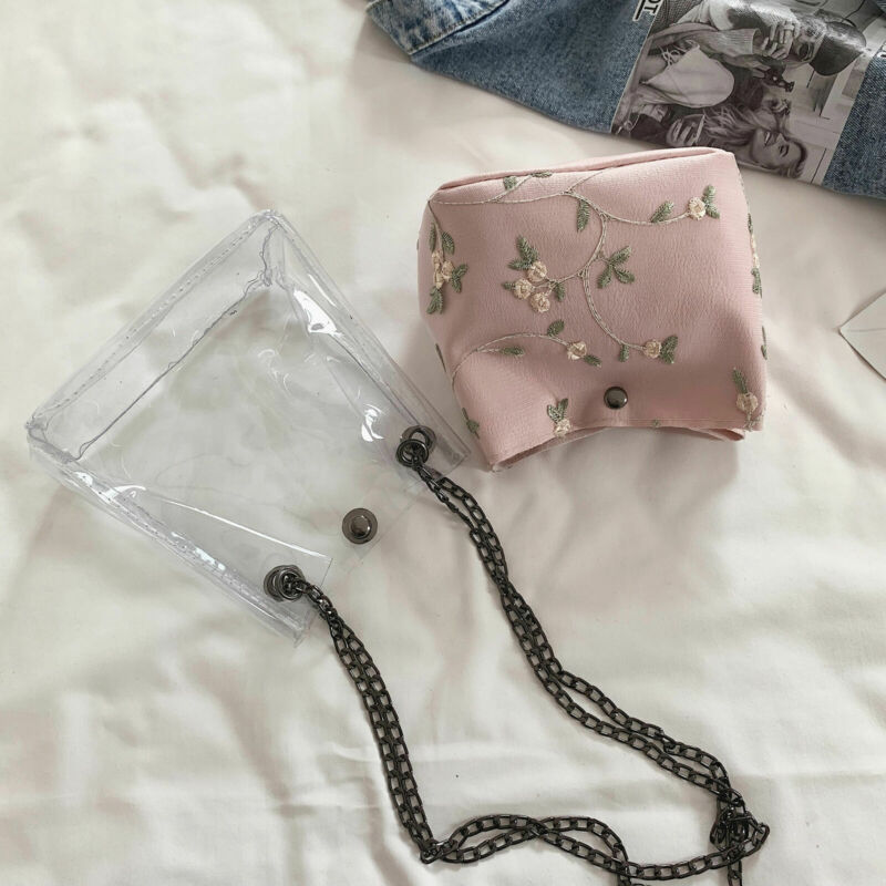 Dames strandtas handtas vintage doorzichtige tassen pvc schouder crossbody tassen jelly candy emmer tas met verborgen ritsvak /door