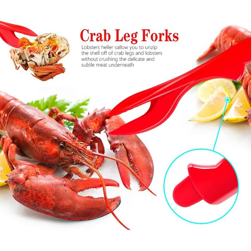 13 Pcs Crab Lobster Crackers Seafood Tools Set Seafood Scissors Nut Cracker Set