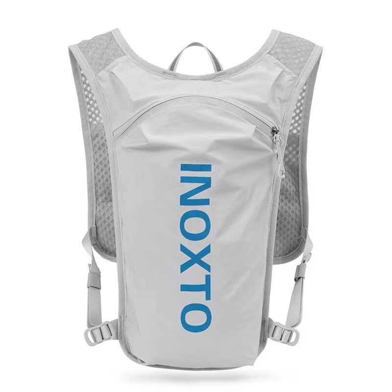 Topfight Brand INOXTO Outdoor Running Water Bags for Men Women 140g Bag 5L Water 1.5L Cycling Off-road Sports Jogging Backpack: Grey Blue