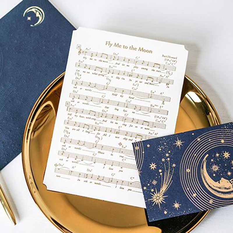 Romantic Star Greeting Card Constellation Moon Wedding Oath Card with Paper Envelopes