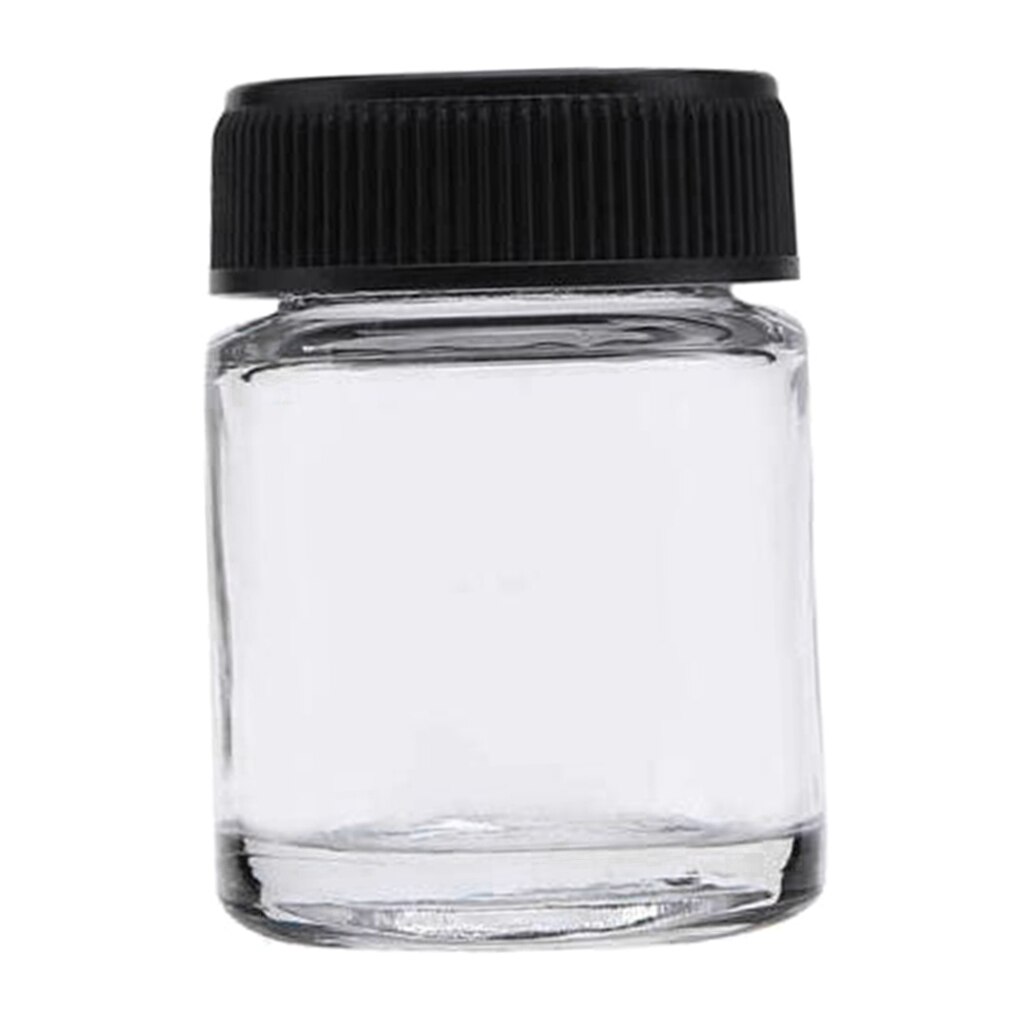 Empty 3/4oz (22cc) Glass Jar Bottles With Plastic Lids Paint Storage Bottles