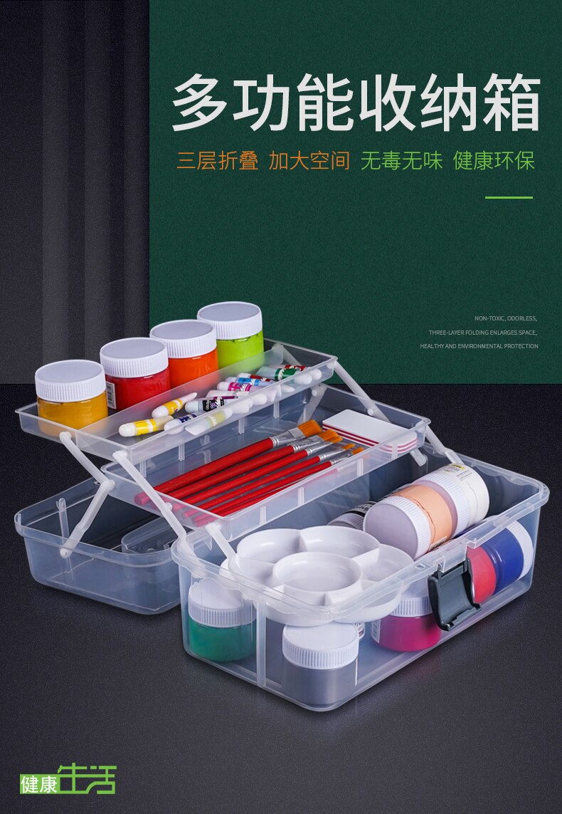 Chest Portable Tool Box Cabinet Storage Handle Plastic Tools Box Organizer Caixa De Ferramentas Tool Storage EA60GX