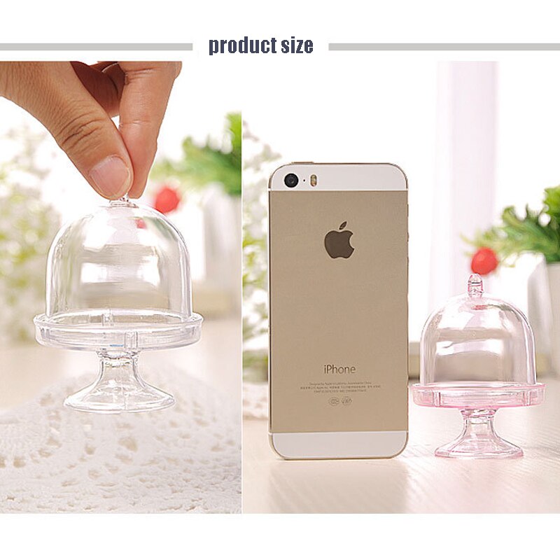 12pcs/Lot Transparent Plastic Tray Candy Box for DIY Wedding Candy Box Baby Shower Birthday Guests Box Party Supplies