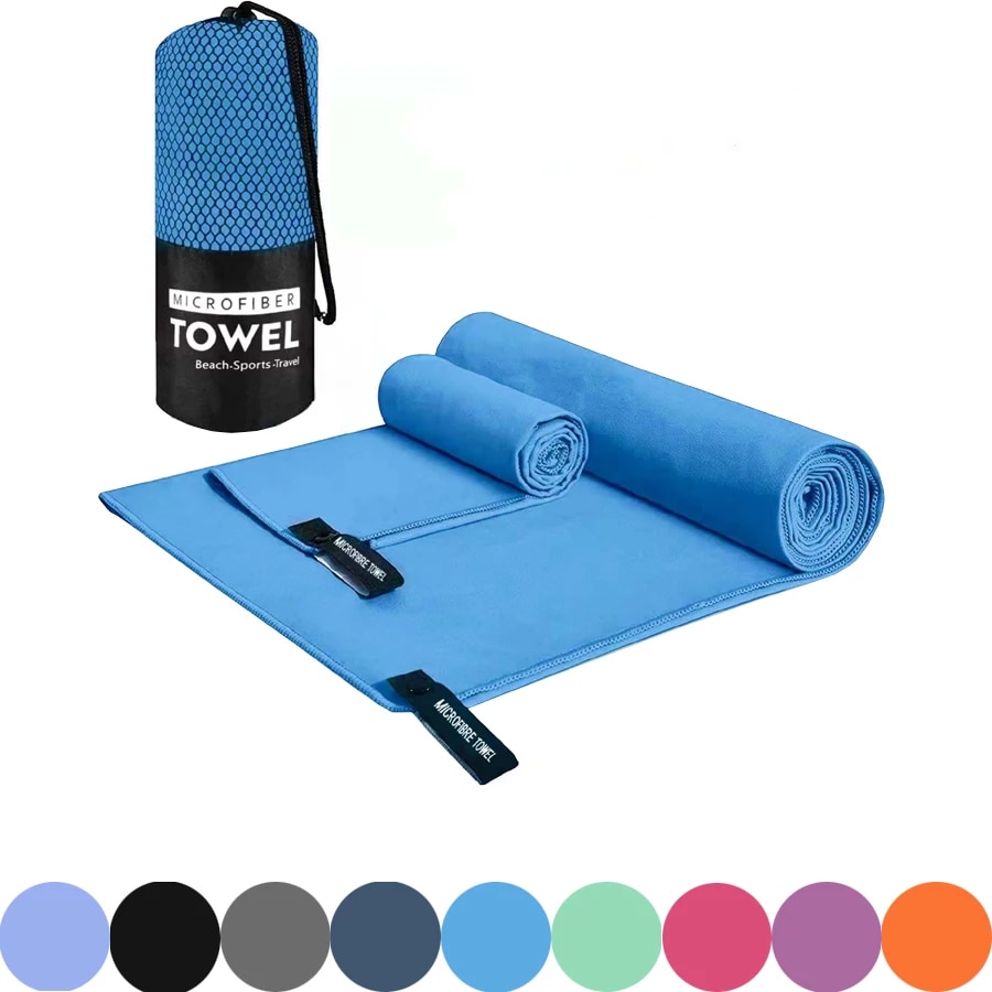 Hurtigttørrende sportshåndklæde 40 x 80/76 x 152cm mikrofiber løb yoga fitness fitness basketball udendørs camping vandreture strandhåndklæder