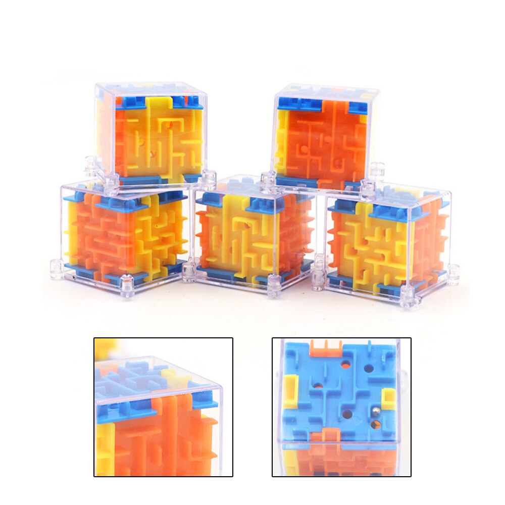 3D Mini Doolhof Magische Kubus Puzzel Speed Cube Labyrint Rollende Bal Speelgoed Puzzel Game Cubos Magicos Leren Speelgoed Voor Kinderen