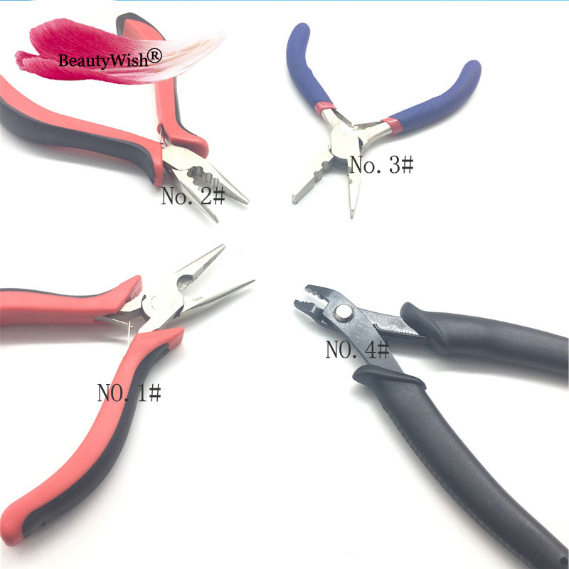 1pcs Haar Tang Voor Fusion hair, micro Ringen/Kralen Feather Hair Extensions Tools Micro Loop Haar Tang Rebond Remover Tang