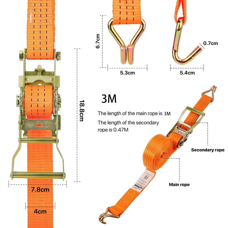 Ratchet Bandjes, Heavy Duty Ratchet Tie Downs,Tie-Down Ratchet Bandjes J Haak Voor Vrachtwagens, auto &#39;S, Motorfietsen