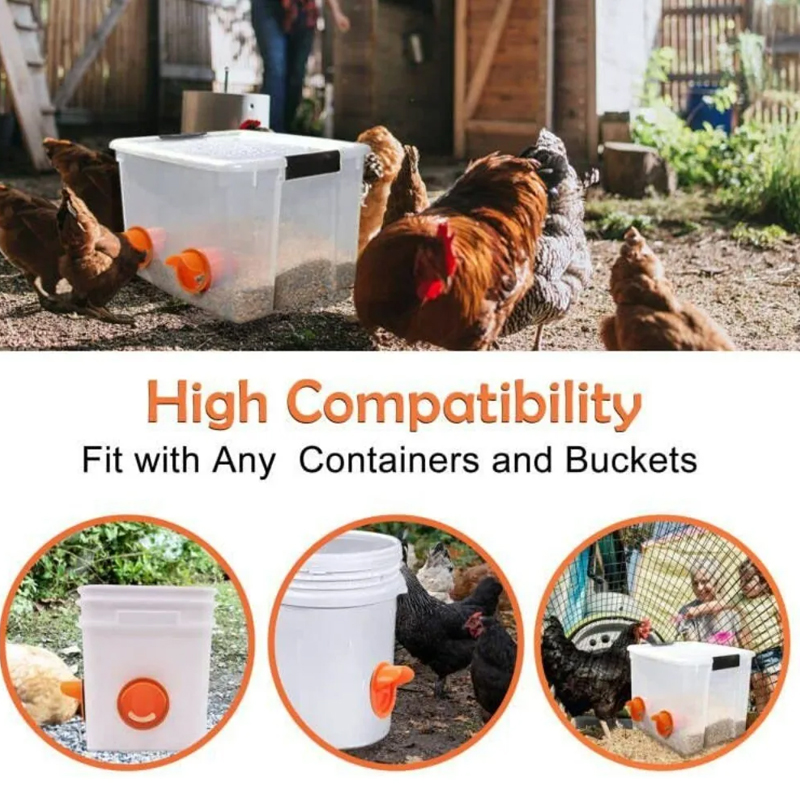 Automatische zwaartekracht kippenvoeder DIY regendicht pluimveevoeder poort verminderen morsen voedsel boerderij kip eend voedsel controller gereedschap