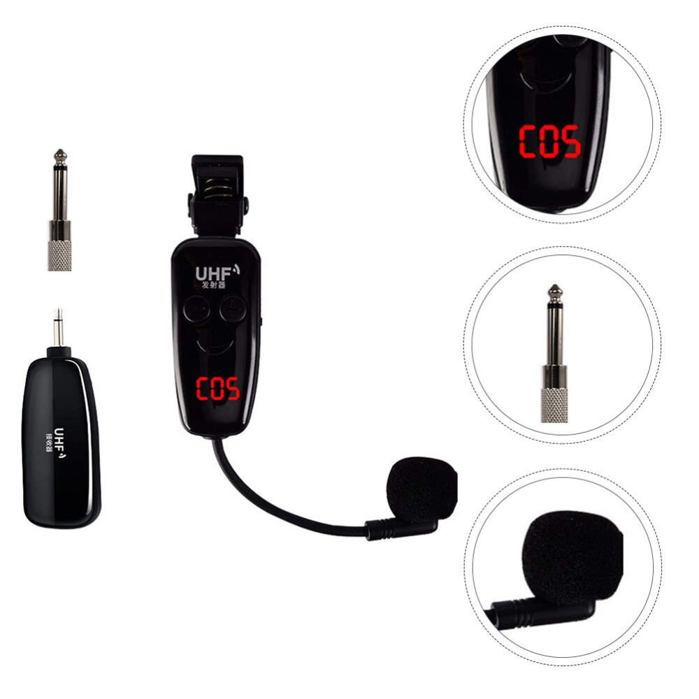 1 Set Instrument Microfoon Led Display Clip-On Draadloze Condensator Instrument Microfoon Microfoon Voor Trombone Trompet Hoorn Saxofoon