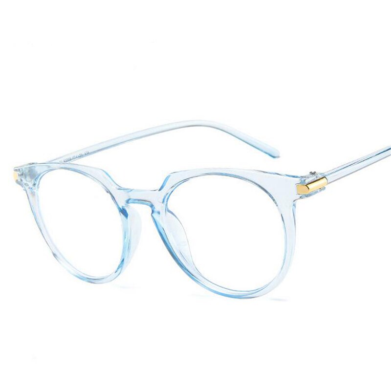 Estilo intelectual Retro miopía gafas para Unisex de decoración de PC gafas transparentes gris transparente/azul/Rosa marco: Transparent Blue