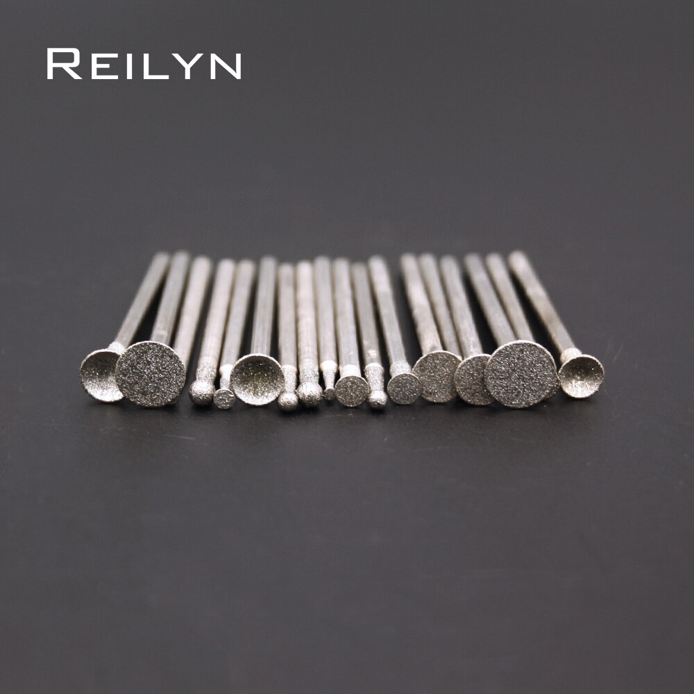 80pcs/set 2.35mm shank grinding bits dremel tools polishing Emery diamond bits peeling polishing grinding