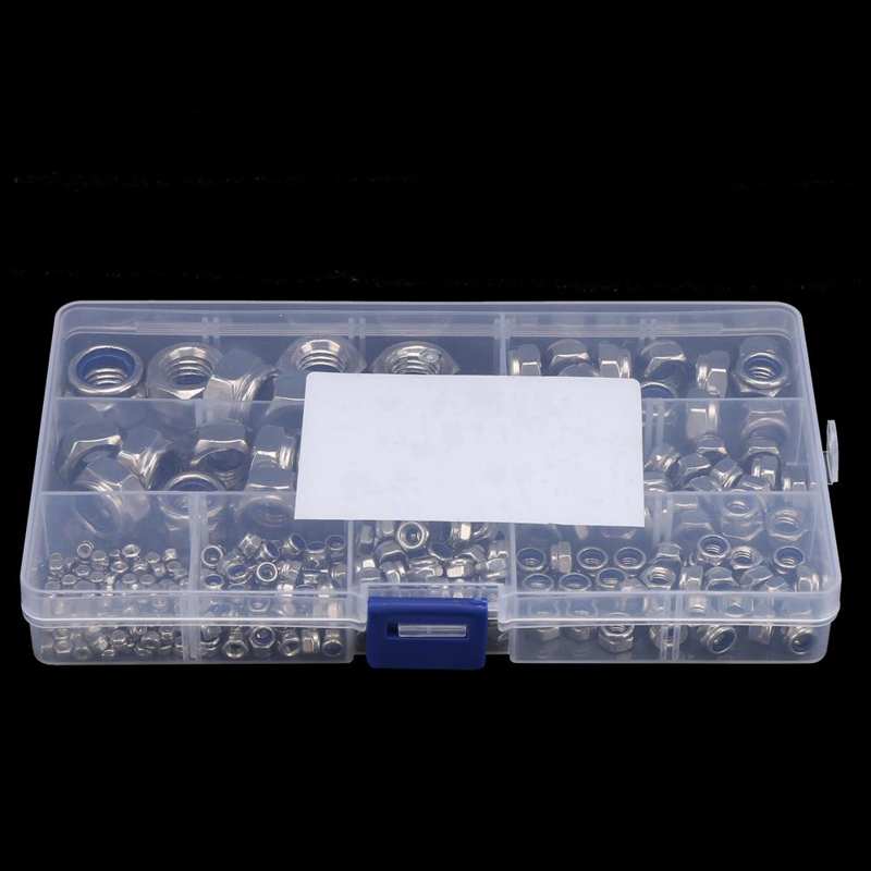 Nylon Lock Nut Set Self‑Locking Nuts Set Durable To Use Self‑Locking Nuts Kit Good Rust Resistance Low Temperature Strength