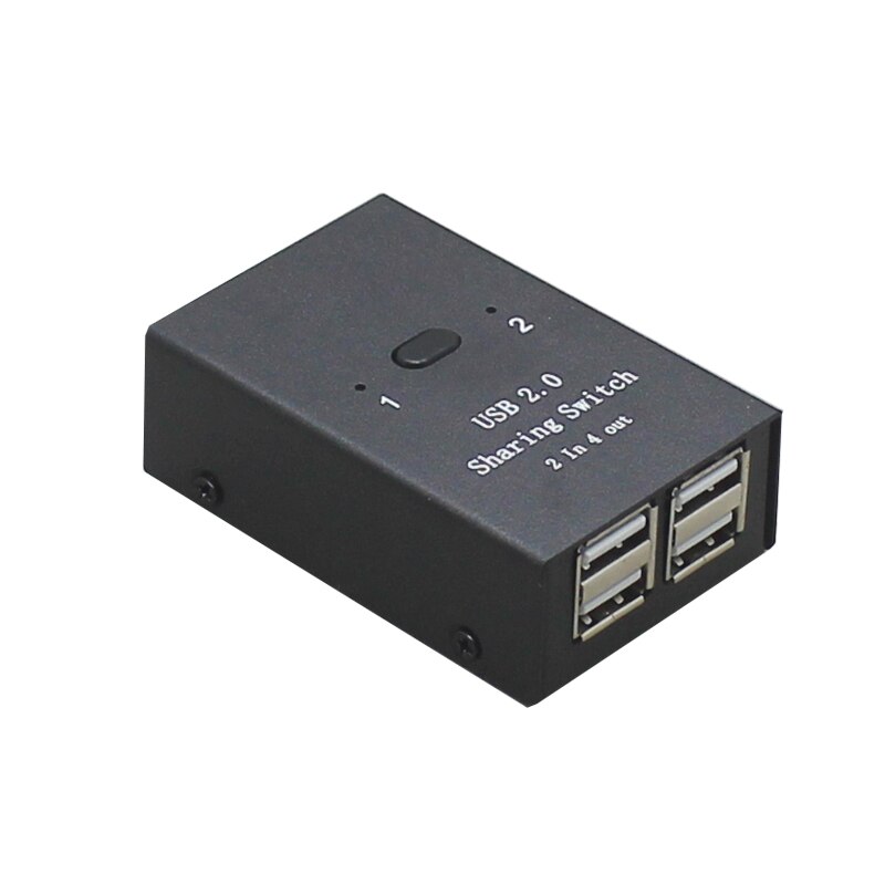 Usb Hub Splitter Usb Handmatige Sharing Switch 2 In 4 Out Toetsenbord En Muis Delen Switch Printer Sharing Voor Compute
