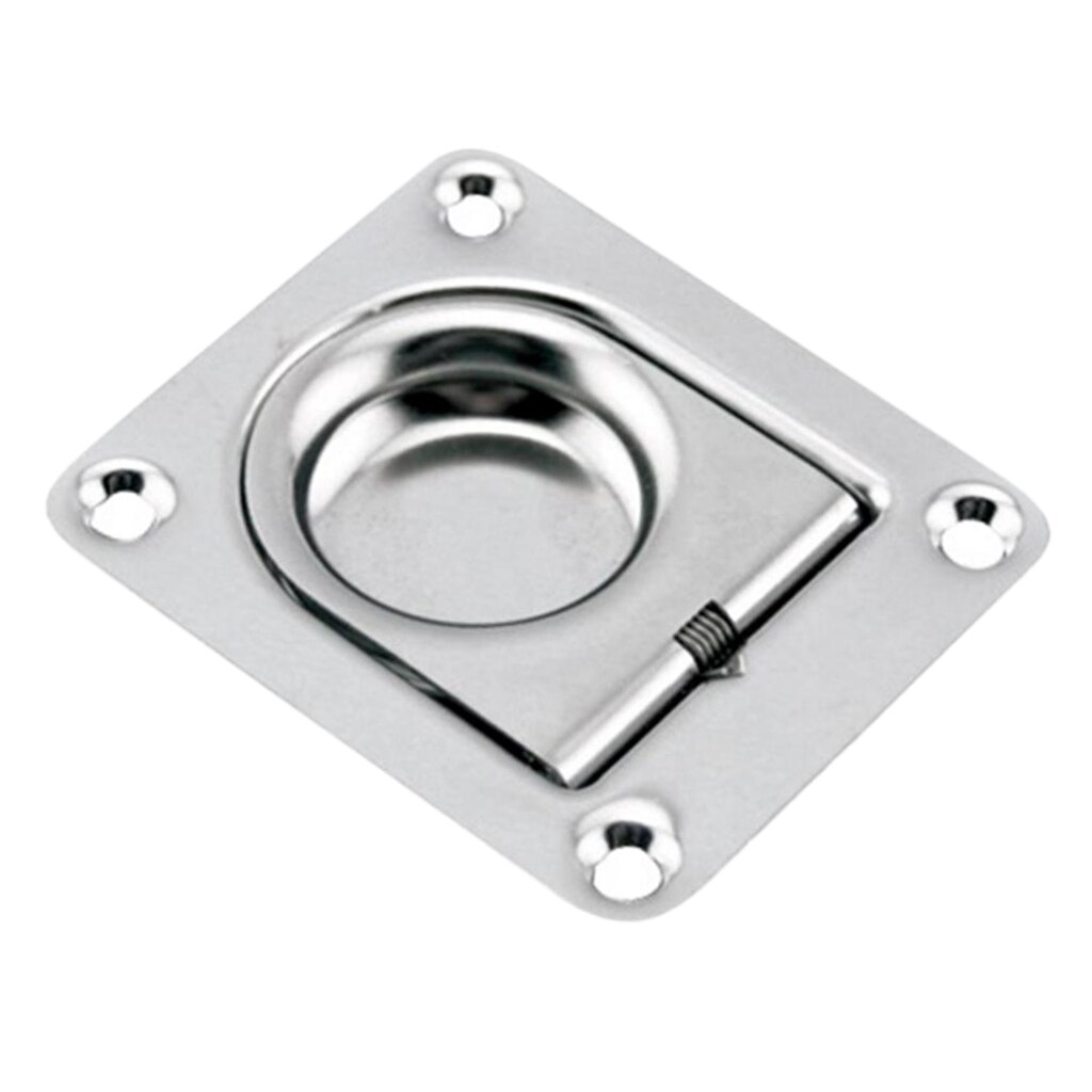 Serrure de porte en acier inoxydable | Loquet de claquage à traction affleurante pour porte de pont de bateau/verrou de verrouillage pour Van /RV, anneaux de traction de trappe solides