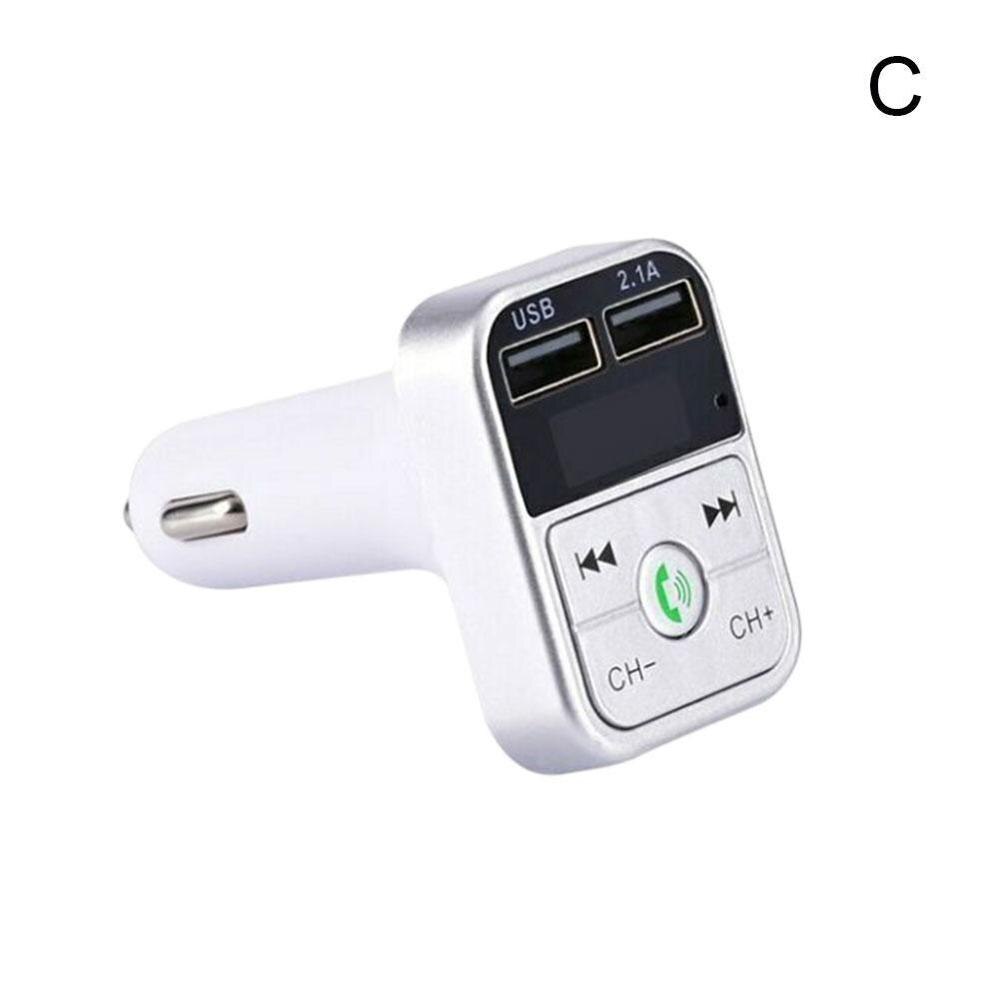 Car Kit Handsfree Bluetooth Wireless FM Transmitter LCD MP3 Player USB Charger 2.1A Car Accessories Handsfree Auto FM Modulator: Silver
