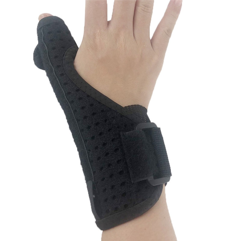 1Pcs Pols Duim Hand Ondersteuning Protector Staal Spalk Stabilisator Artritis Carpaal Tunnel Pols Vinger Brace Guard Rechterhand: Default Title
