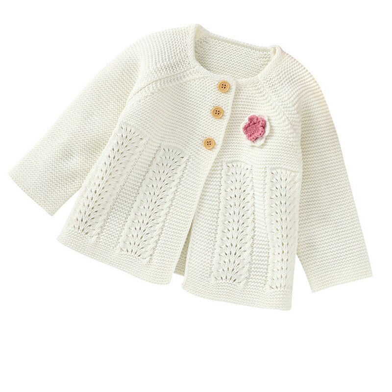 Toddler Newborn Girl Sweater Knitted Casual Knitted Boy Girl Sweaters 0-24 Months Bebes Winter Autumn Clothing Outfits: White / 24M