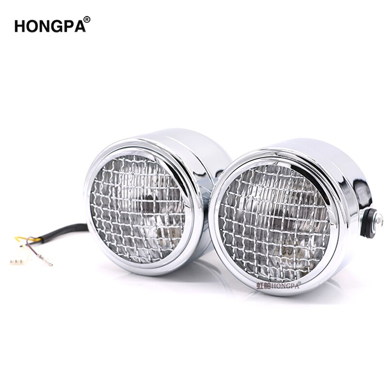 Universal Motorcycle Moto Front Dual Headlight Lamp Head Light For Cafe Racer Dirt Bike Street bike Naked Motor