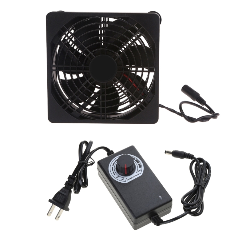 Ventilador de ordenador con gran flujo de aire, dispositivo de ventilación de 12CM, CA de 110V, 220V, DC3V-12V, 2000RPM, velocidad ajustable, 12x12x5mm, para módem TV Box