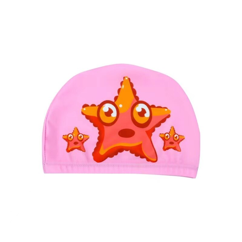 Children&#39;s Swimming Cap Elastic Fabric Cute Cartoon for Long Hair Lovely Kids Protect Ears Swim Pool Hat for Boys Girls Swim: 15