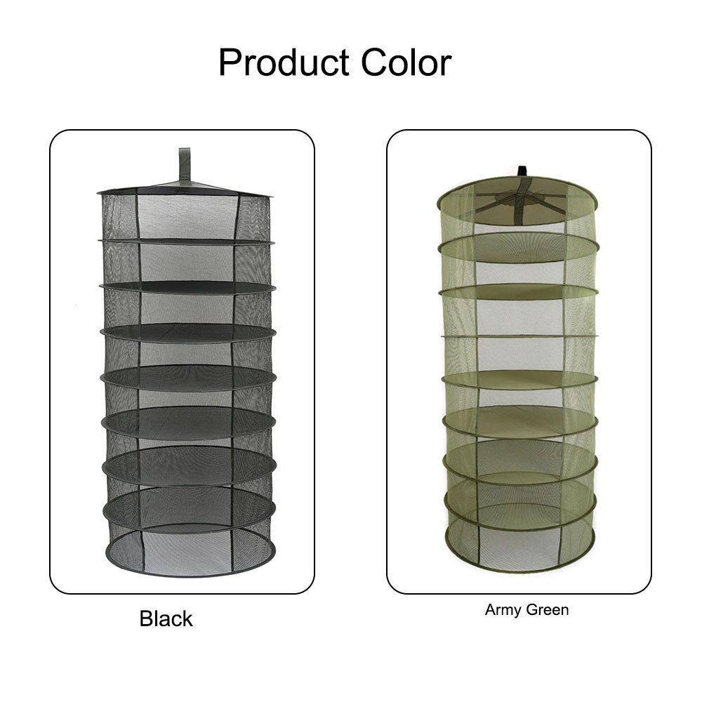 4/6/8 couches suspendus panier avec fermeture à glissière pliant support sec herbe séchage Net sèche sac maille pour herbes fleurs bourgeons plantes